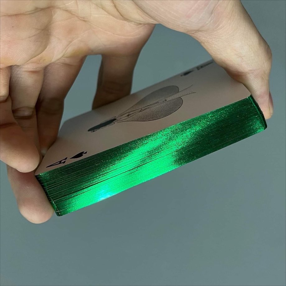 GREEN GILDED Muffin Playing Cards