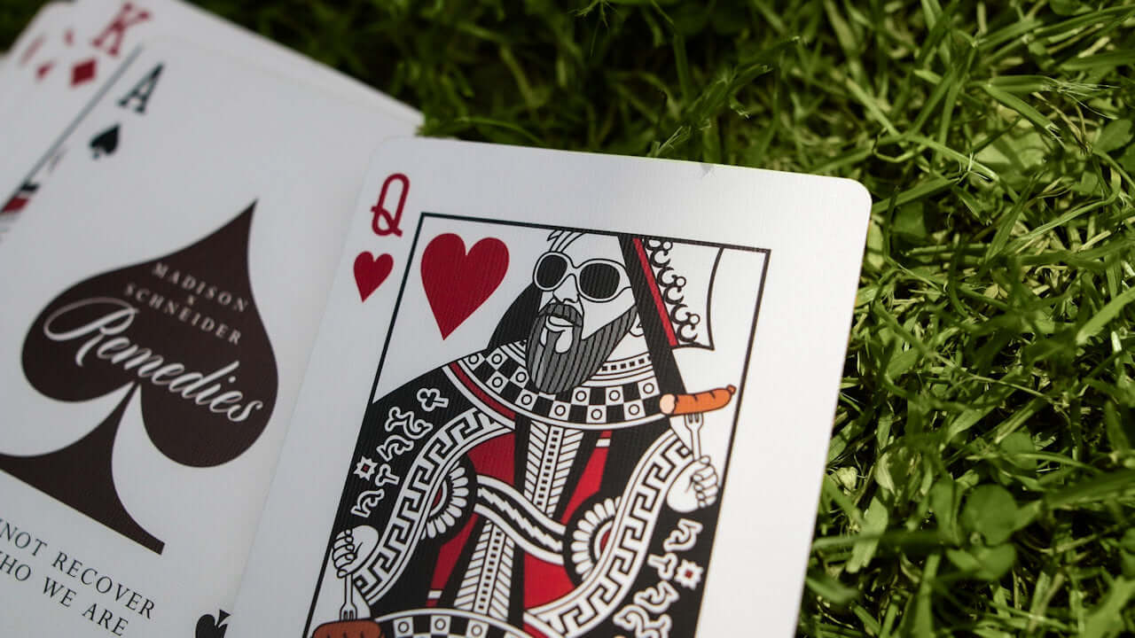 Brown Remedies Playing Cards Queen of Hearts