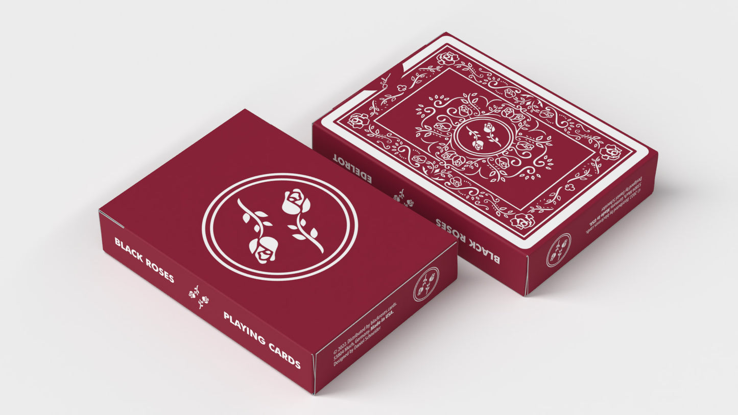 Black Roses Edelrot Playing Cards