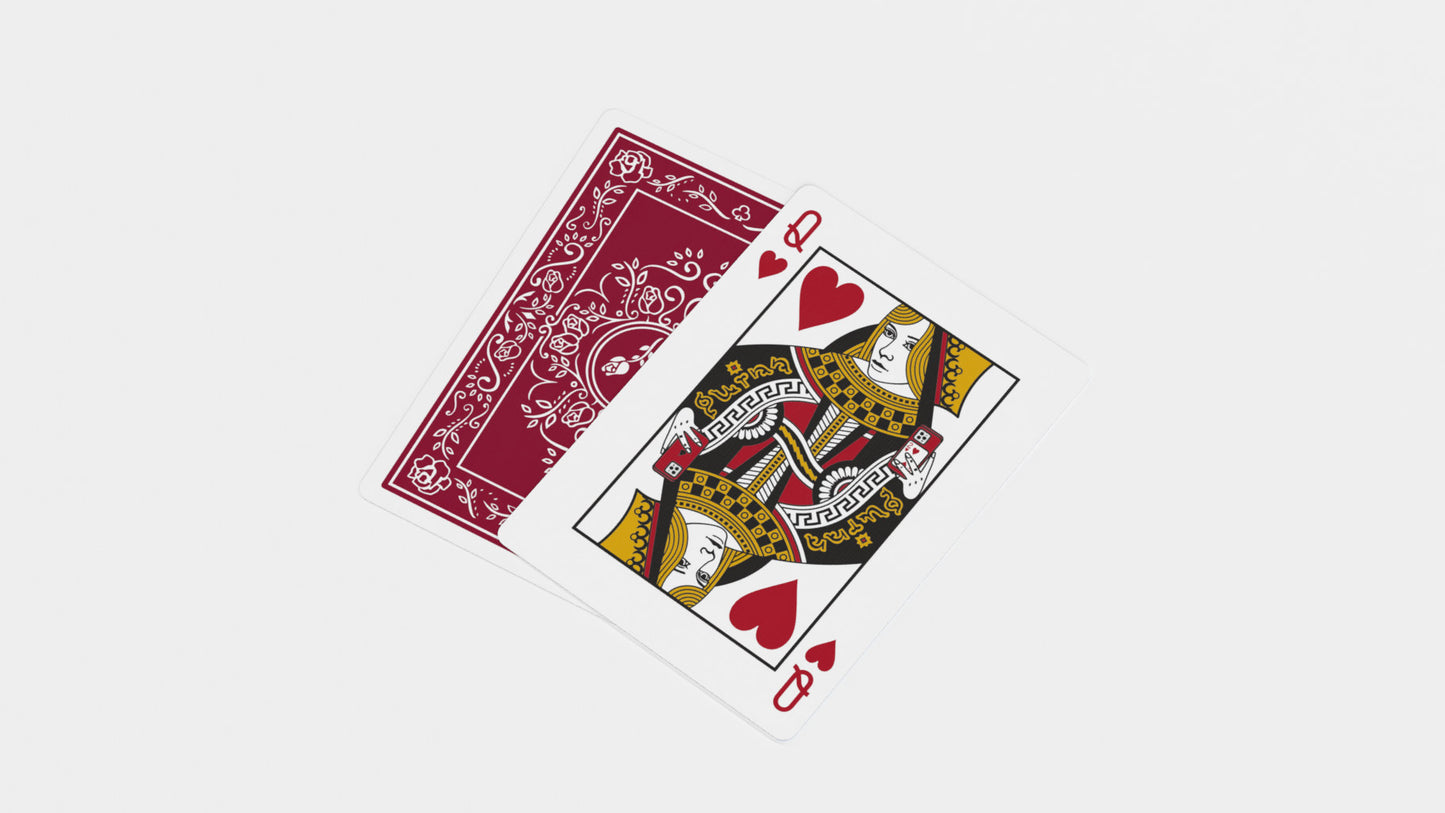 Black Roses Edelrot Playing Cards