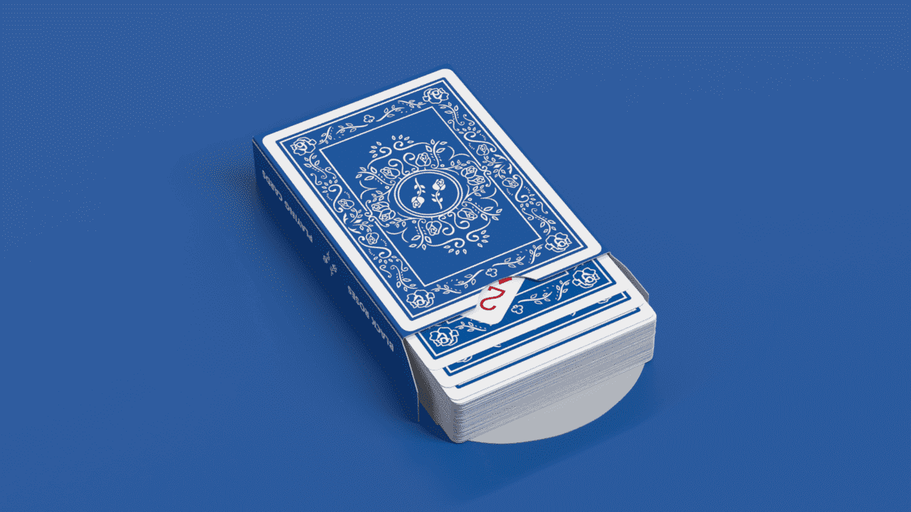 Black Roses Blue Magic Playing Cards Angle Z