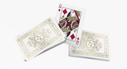 Black Roses White Gold Foil Playing Cards