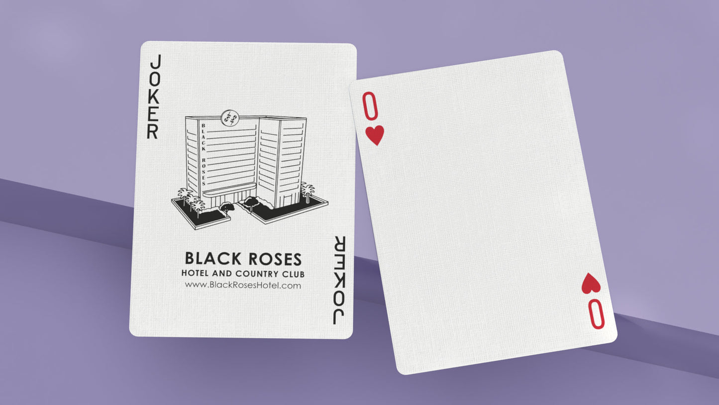 Black Roses Hotel V4 Playing Cards | Joker, Zero of Spades