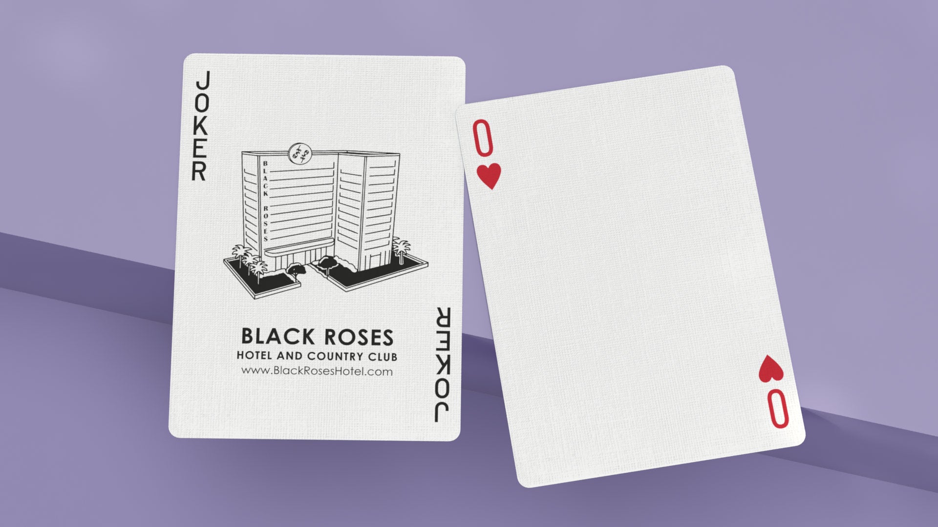 Black Roses Hotel V4 Playing Cards | Joker, Zero of Spades