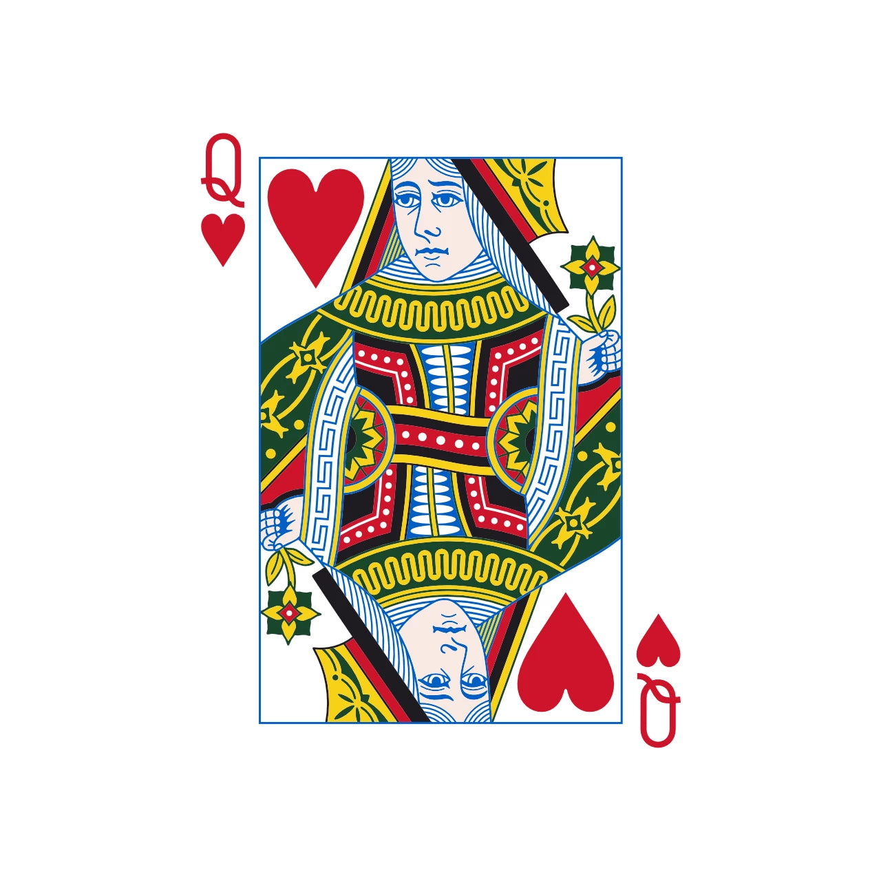 Congress Playing Cards Face Card Templates Queen of Hearts
