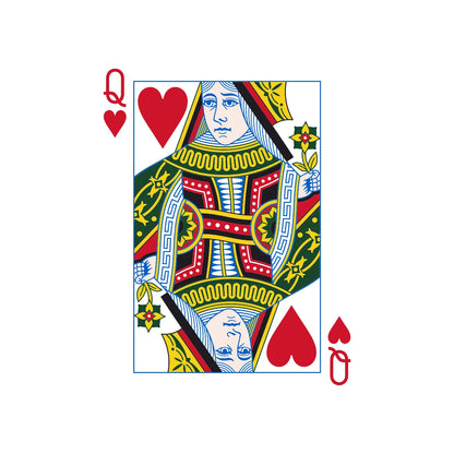 Congress Playing Cards Face Card Templates Queen of Hearts