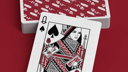 Red MxS Casino Playing Cards Queen of Spades