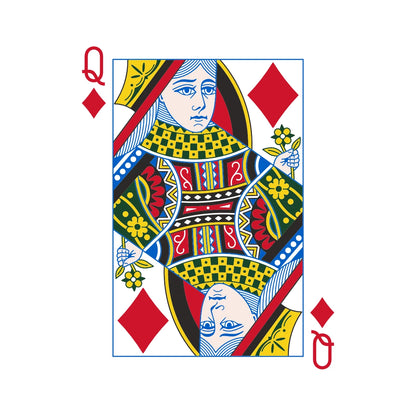 Congress Playing Cards Face Card Templates Queen of Diamonds