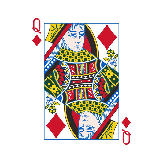 Congress Playing Cards Face Card Templates Queen of Diamonds