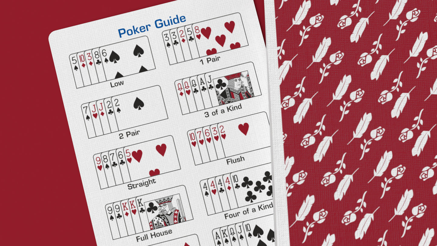 Red MxS Casino Playing Cards Poker Guide