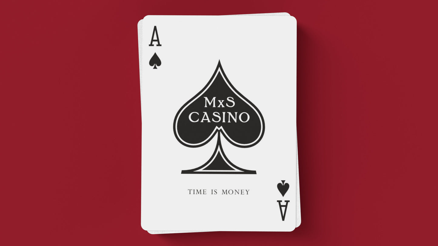 Red MxS Casino Playing Cards Ace of Spades