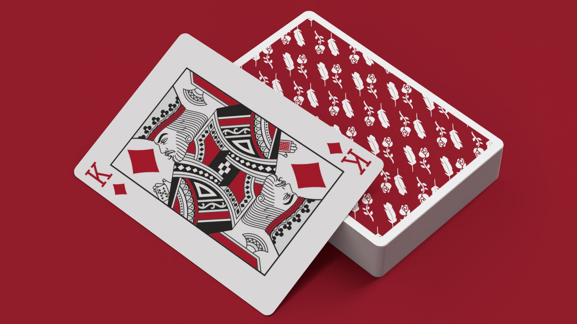 Red MxS Casino Playing Cards King of Diamonds