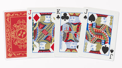 Red Roses GOLD FOIL Playing Cards Court Card