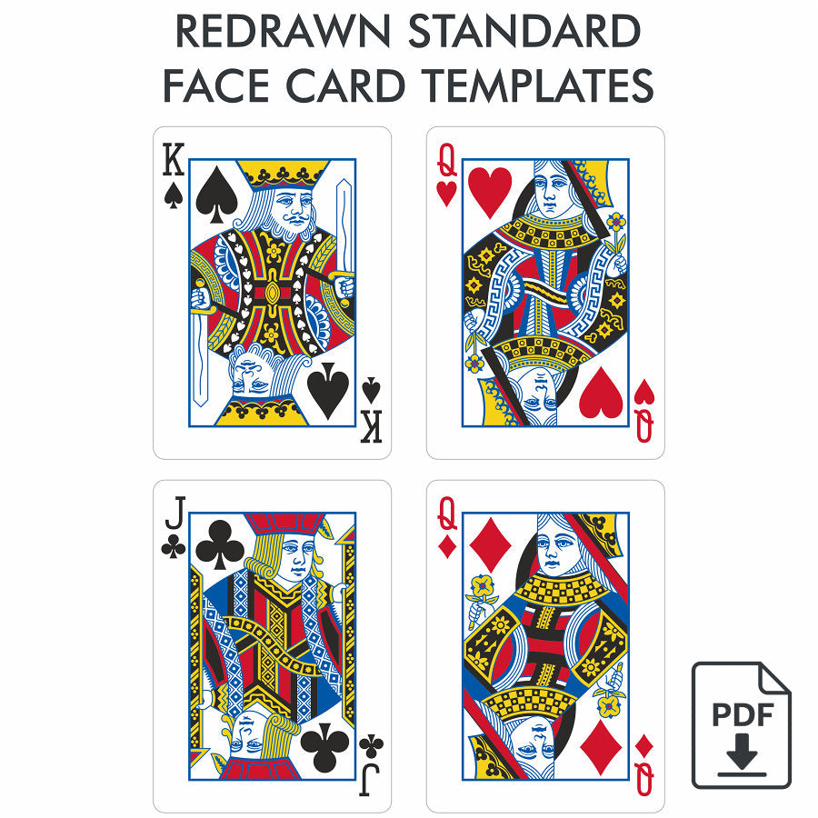 Redrawn Standard Face Card Templates for Designers | Black Roses ...