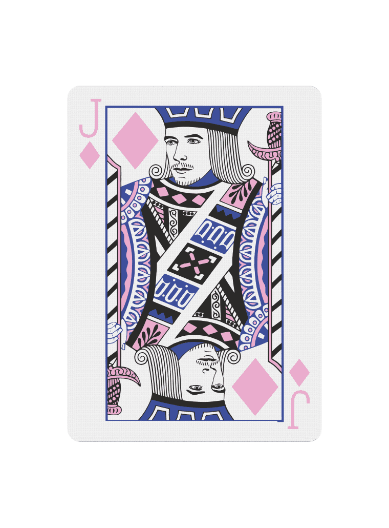 Custom Court Card With Your Face - Black Roses Playing Cards