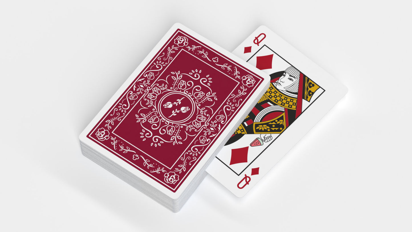 Black Roses Edelrot Playing Cards
