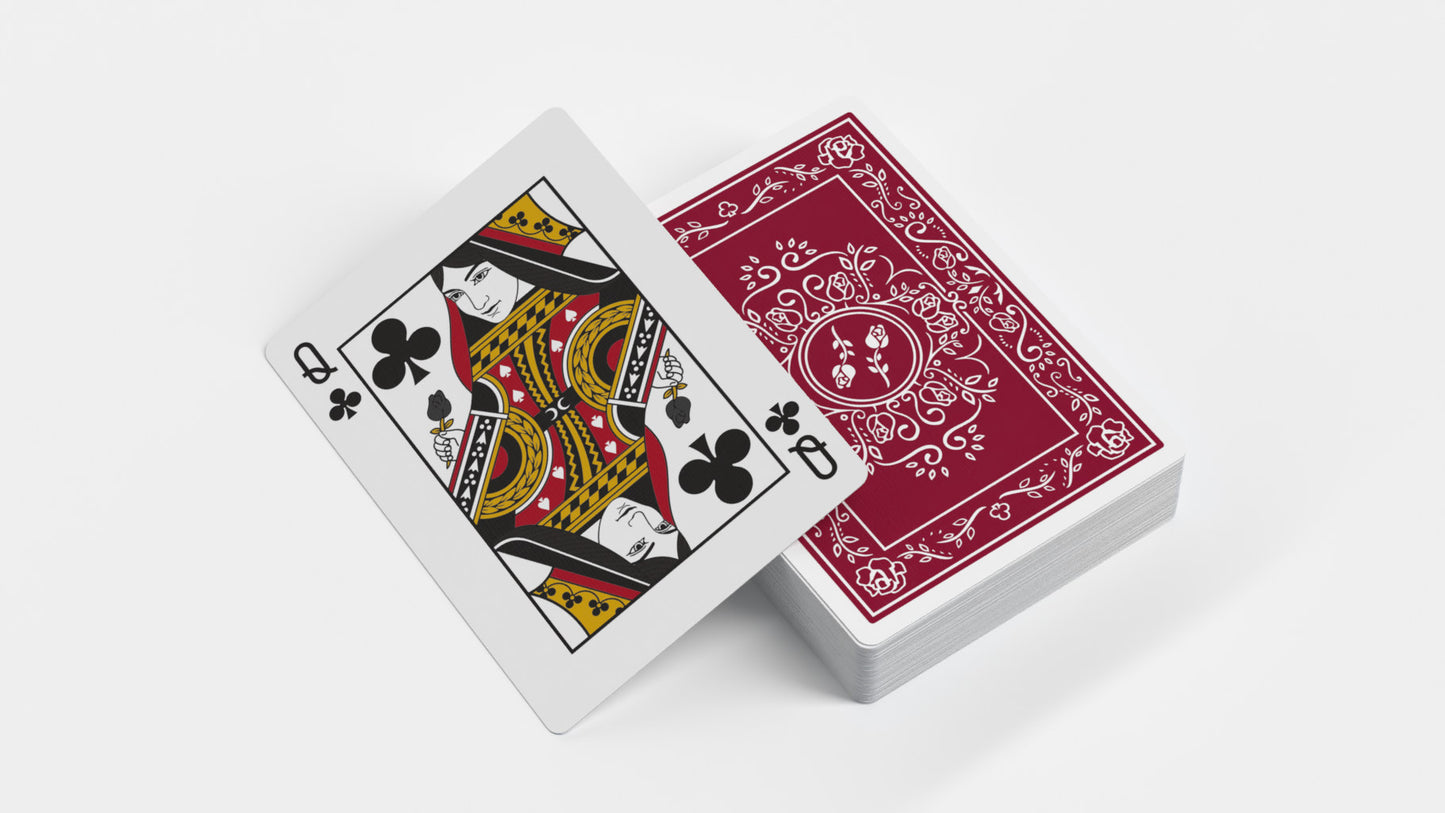 Black Roses Edelrot Playing Cards
