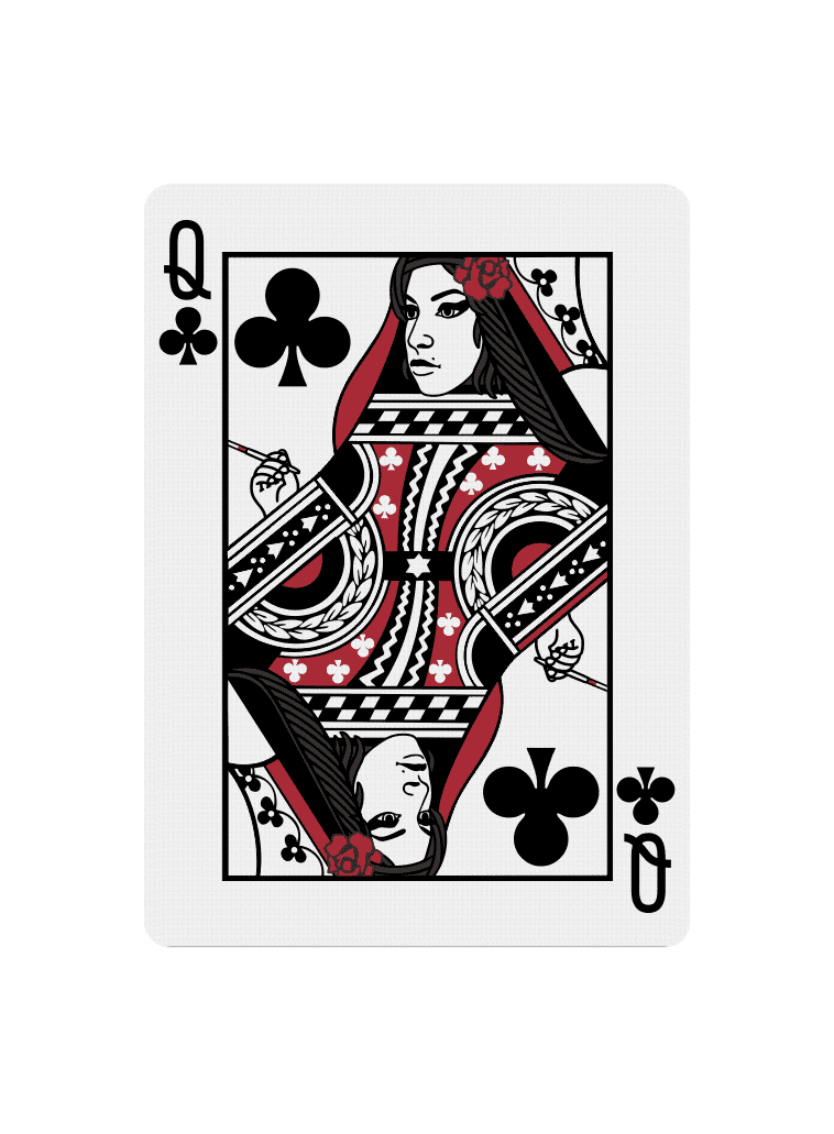 Custom Court Card Queen of Clubs