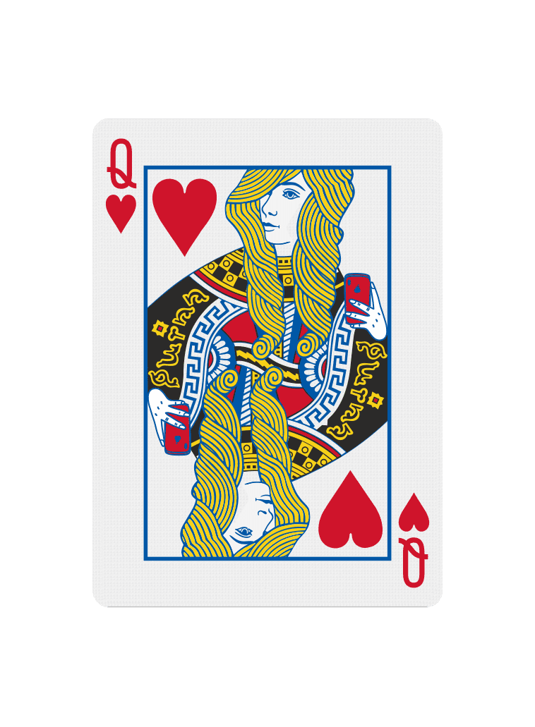 Custom Court Card Queen of Hearts