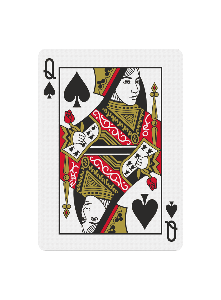 Custom Court Card With Your Face - Black Roses Playing Cards