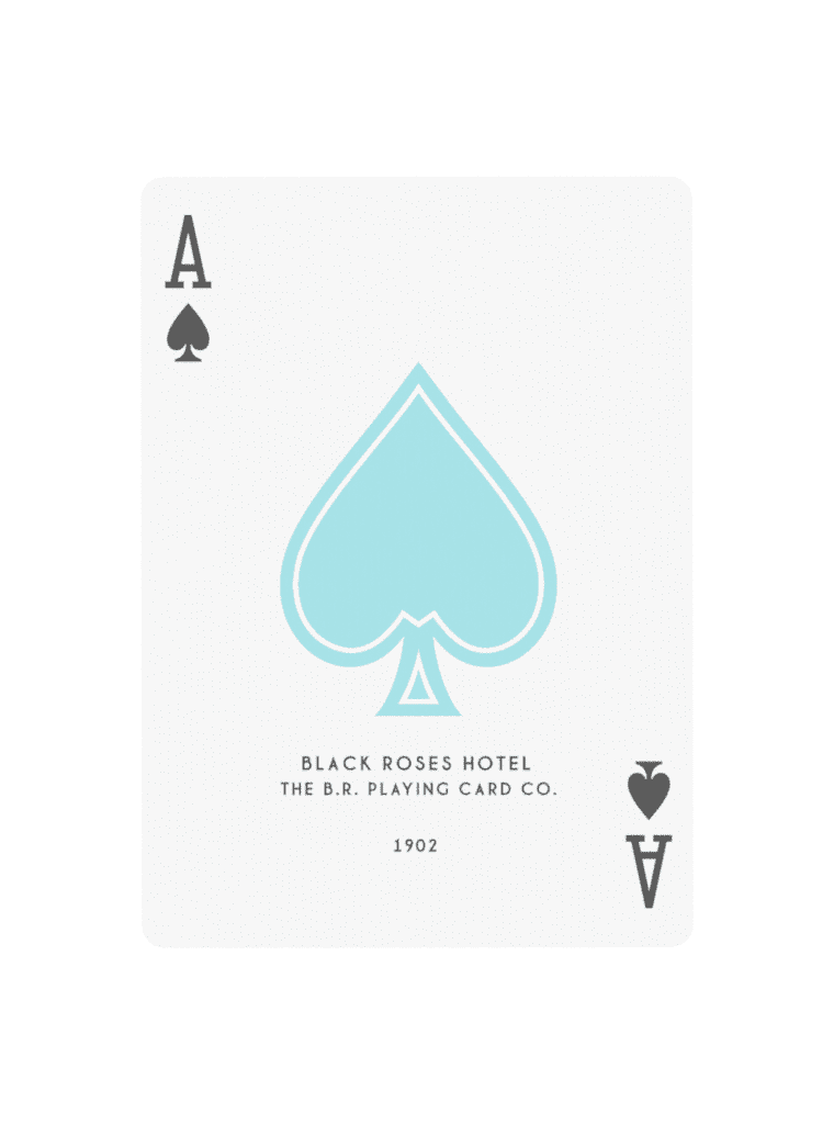 Cold Foil Black Roses Hotel Playing Cards | Black Roses Playing Cards