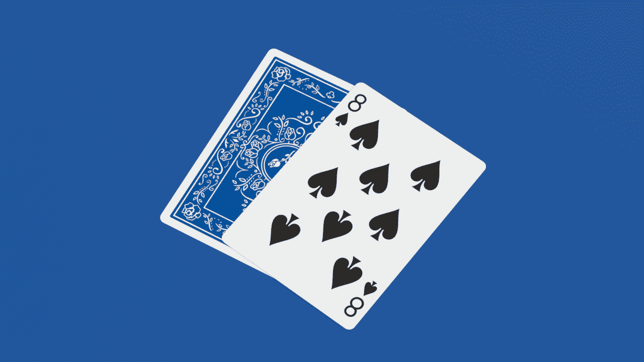 Black Roses Blue Magic Playing Cards 8 of Spades