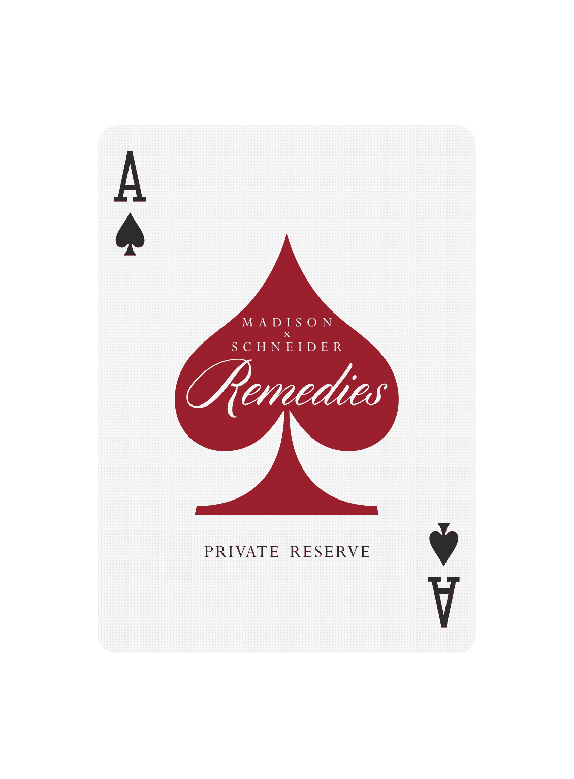 Private Reserve Remedies - Black Roses Playing Cards