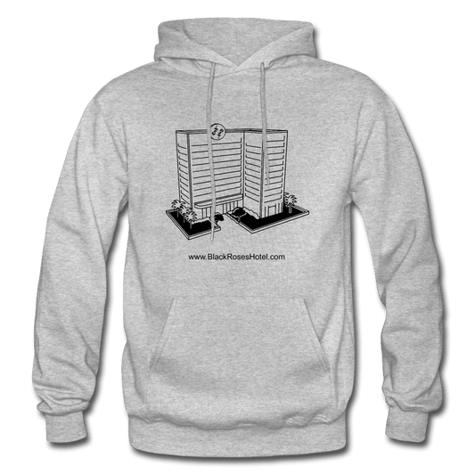 Black Roses Hotel Hoodie - heather gray