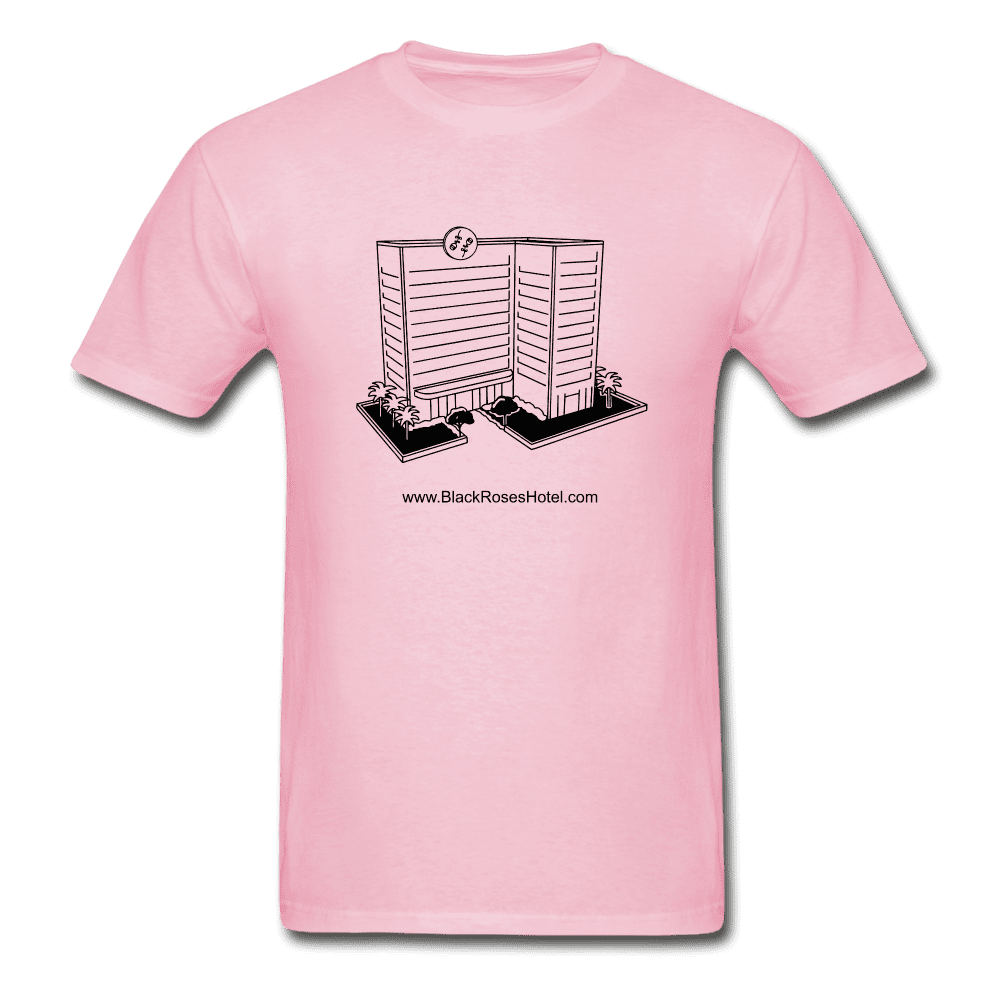 Black Roses Hotel T-Shirt - light pink